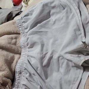 White Nike Running Shorts
